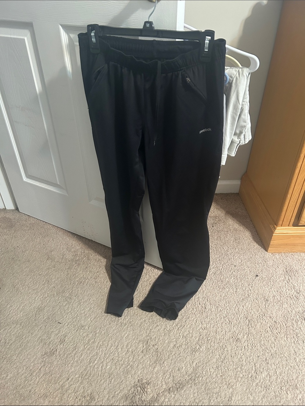 Reebok Black Women's Track Joggers with Zip Pockets